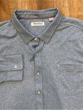 Tommy Bahama The San Lucio Stretch Shirt Mens 4XLT Button Down Herringbone